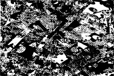 Çizik ve çiziklerle dolu siyah beyaz bir arka plan. Soyut vektör illüstrasyonu.