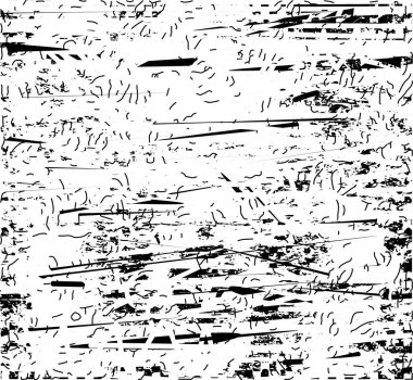 Çizik ve çiziklerle dolu siyah beyaz bir arka plan. Soyut vektör illüstrasyonu.