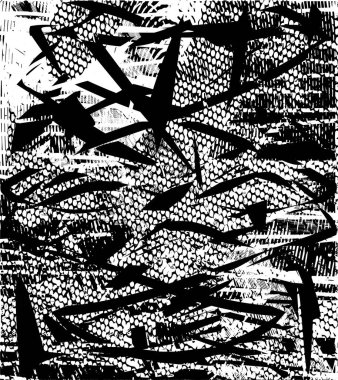 Çizik ve çiziklerle dolu siyah beyaz bir arka plan. Soyut vektör illüstrasyonu.