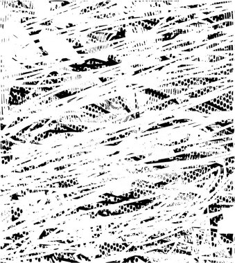 Çizik ve çiziklerle dolu siyah beyaz bir arka plan. Soyut vektör illüstrasyonu.