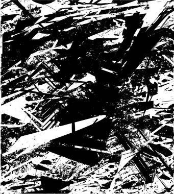 Çizik ve çiziklerle dolu siyah beyaz bir arka plan. Soyut vektör illüstrasyonu.