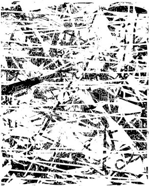 Çizik ve çiziklerle dolu siyah beyaz bir arka plan. Soyut vektör illüstrasyonu.