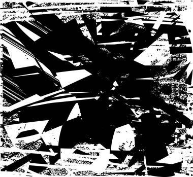 Çizik ve çiziklerle dolu siyah beyaz bir arka plan. Soyut vektör illüstrasyonu.