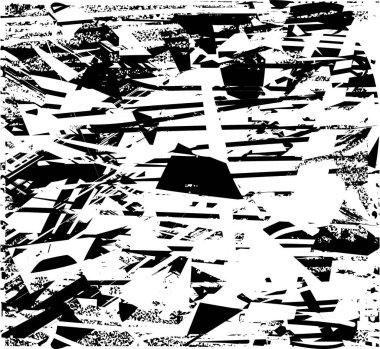 Çizik ve çiziklerle dolu siyah beyaz bir arka plan. Soyut vektör illüstrasyonu.