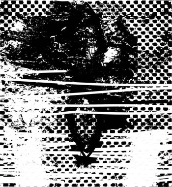 Çizik ve çiziklerle dolu siyah beyaz bir arka plan. Soyut vektör illüstrasyonu.