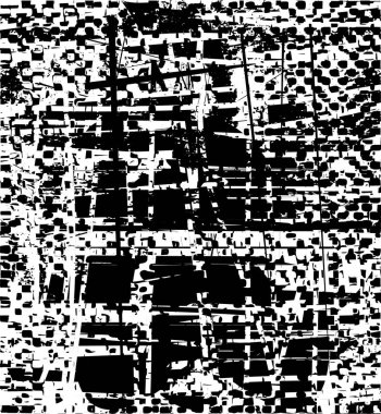 Çizik ve çiziklerle dolu siyah beyaz bir arka plan. Soyut vektör illüstrasyonu.