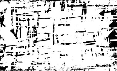 Çizik ve çiziklerle dolu siyah beyaz bir arka plan. Soyut vektör illüstrasyonu.