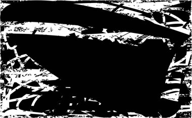 Çizik ve çiziklerle dolu siyah beyaz bir arka plan. Soyut vektör illüstrasyonu.