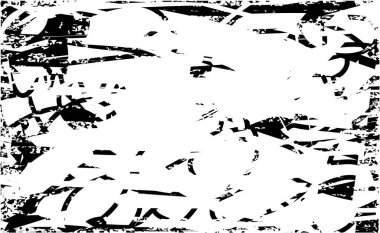 Çizik ve çiziklerle dolu siyah beyaz bir arka plan. Soyut vektör illüstrasyonu.