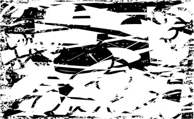 Çizik ve çiziklerle dolu siyah beyaz bir arka plan. Soyut vektör illüstrasyonu.