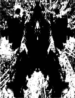 Çizik ve çiziklerle dolu siyah beyaz bir arka plan. Soyut vektör illüstrasyonu.