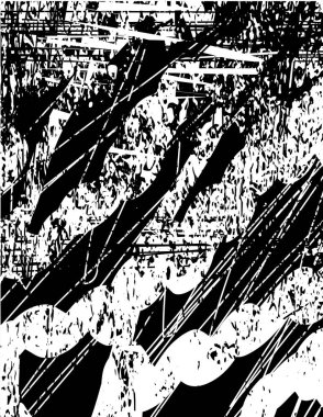 Çizik ve çiziklerle dolu siyah beyaz bir arka plan. Soyut vektör illüstrasyonu.