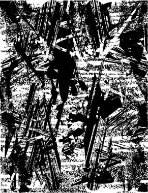 Çizik ve çiziklerle dolu siyah beyaz bir arka plan. Soyut vektör illüstrasyonu.