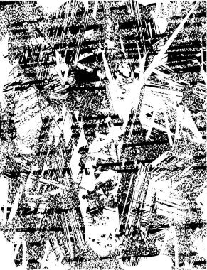 Çizik ve çiziklerle dolu siyah beyaz bir arka plan. Soyut vektör illüstrasyonu.