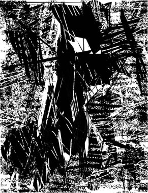 Çizik ve çiziklerle dolu siyah beyaz bir arka plan. Soyut vektör illüstrasyonu.