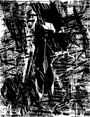 Çizik ve çiziklerle dolu siyah beyaz bir arka plan. Soyut vektör illüstrasyonu.