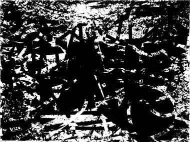 Çizik ve çiziklerle dolu siyah beyaz bir arka plan. Soyut vektör illüstrasyonu.