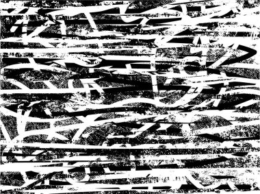 Çizik ve çiziklerle dolu siyah beyaz bir arka plan. Soyut vektör illüstrasyonu.