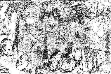 Siyah beyaz desenli, noktalı, lekeli, çizik ve çizikli sıkıntılı bir arkaplan. Soyut vektör illüstrasyonu.