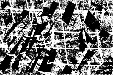 Çizik ve çiziklerle dolu siyah beyaz bir arka plan. Soyut vektör illüstrasyonu.