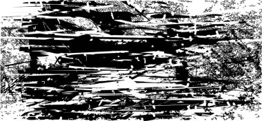 Siyah beyaz desenli, noktalı, lekeli, çizik ve çizikli sıkıntılı bir arkaplan. Soyut vektör illüstrasyonu.