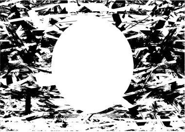 Siyah beyaz desenli, noktalı, lekeli, çizik ve çizikli sıkıntılı bir arkaplan. Soyut vektör illüstrasyonu.