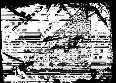 Çizik ve çiziklerle dolu siyah beyaz bir arka plan. Soyut vektör illüstrasyonu.