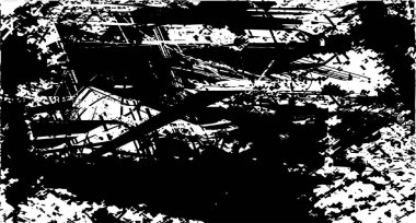 Çizik ve çiziklerle dolu siyah beyaz bir arka plan. Soyut vektör illüstrasyonu.