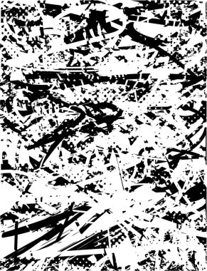 Çizik ve çiziklerle dolu siyah beyaz bir arka plan. Soyut vektör illüstrasyonu.