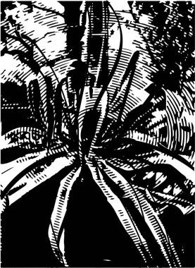 Çizik ve çiziklerle dolu siyah beyaz bir arka plan. Soyut vektör illüstrasyonu.