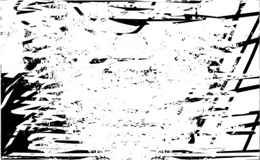 Çizik ve çiziklerle dolu siyah beyaz bir arka plan. Soyut vektör illüstrasyonu.