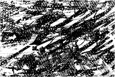 Çizik ve çiziklerle dolu siyah beyaz bir arka plan. Soyut vektör illüstrasyonu.