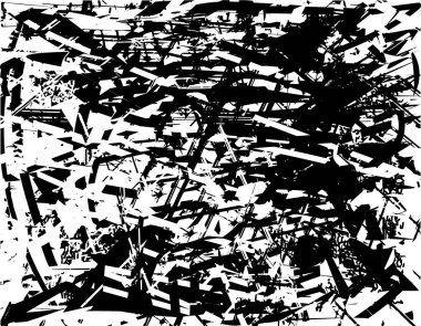 Çizik ve çiziklerle dolu siyah beyaz bir arka plan. Soyut vektör illüstrasyonu.