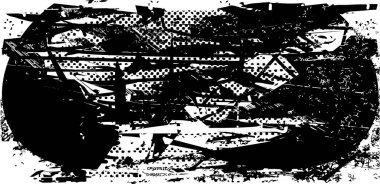 Siyah beyaz desenli, noktalı, lekeli, çizik ve çizikli sıkıntılı bir arkaplan. Soyut vektör illüstrasyonu.