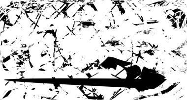 Çizik ve çiziklerle dolu siyah beyaz bir arka plan. Soyut vektör illüstrasyonu.