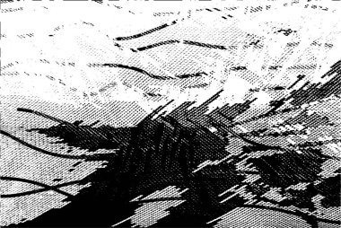 Çizik ve çiziklerle dolu siyah beyaz bir arka plan. Soyut vektör illüstrasyonu.