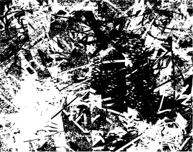 Çizik ve çiziklerle dolu siyah beyaz bir arka plan. Soyut vektör illüstrasyonu.