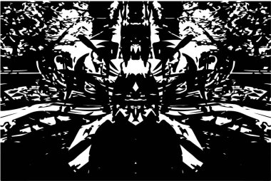 Çizik ve çiziklerle dolu siyah beyaz bir arka plan. Soyut vektör illüstrasyonu.