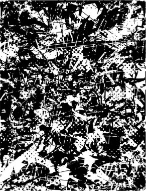 Çizik ve çiziklerle dolu siyah beyaz bir arka plan. Soyut vektör illüstrasyonu.