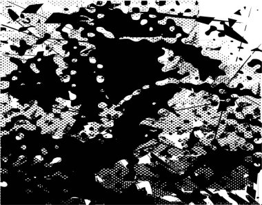 Çizik ve çiziklerle dolu siyah beyaz bir arka plan. Soyut vektör illüstrasyonu.