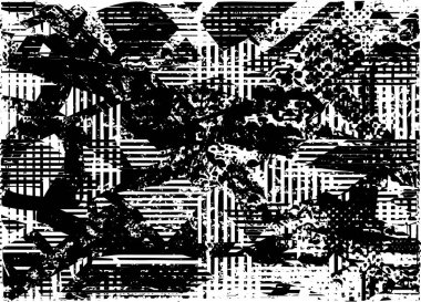 Çizik ve çiziklerle dolu siyah beyaz bir arka plan. Soyut vektör illüstrasyonu.