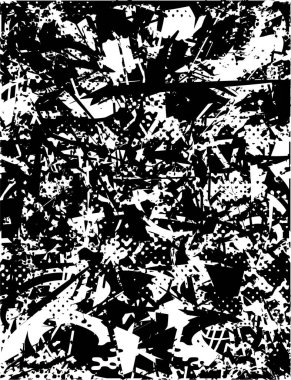 Çizik ve çiziklerle dolu siyah beyaz bir arka plan. Soyut vektör illüstrasyonu.