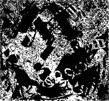 Siyah beyaz desenli, noktalı, lekeli, çizik ve çizikli sıkıntılı bir arkaplan. Soyut vektör illüstrasyonu.