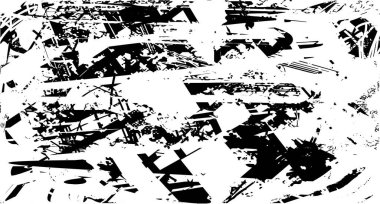 Çizik ve çiziklerle dolu siyah beyaz bir arka plan. Soyut vektör illüstrasyonu.