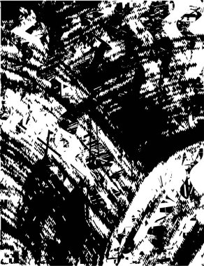 Çizik ve çiziklerle dolu siyah beyaz bir arka plan. Soyut vektör illüstrasyonu.