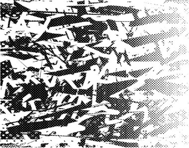 Çizik ve çiziklerle dolu siyah beyaz bir arka plan. Soyut vektör illüstrasyonu.