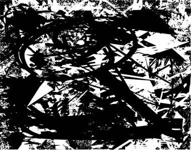 Çizik ve çiziklerle dolu siyah beyaz bir arka plan. Soyut vektör illüstrasyonu.