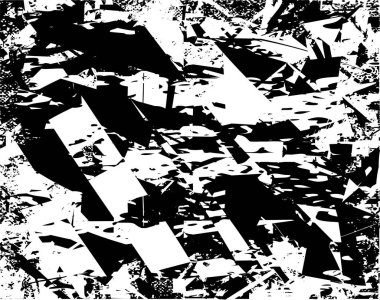 Çizik ve çiziklerle dolu siyah beyaz bir arka plan. Soyut vektör illüstrasyonu.