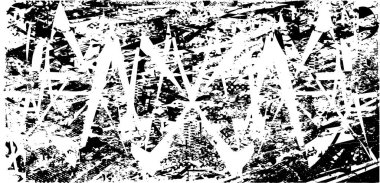 Siyah beyaz desenli, noktalı, lekeli, çizik ve çizikli sıkıntılı bir arkaplan. Soyut vektör illüstrasyonu.