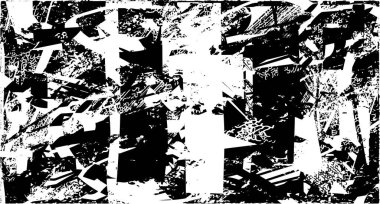 Çizik ve çiziklerle dolu siyah beyaz bir arka plan. Soyut vektör illüstrasyonu.